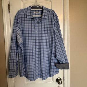 Tommy Hilfiger Blue Plaid Men's Shirt